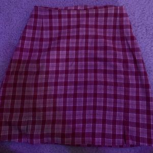 Red Plaid Mini Skirt
